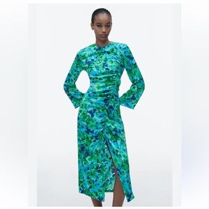 Zara floral print midi dress